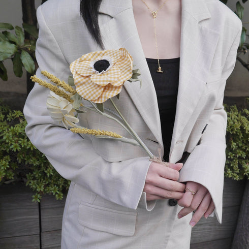 LOVECO bouquet yellow check